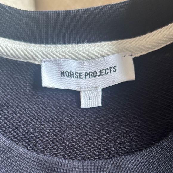 Norse Projects Black Crewneck Sweater with Abstract Design - Picture 3 of 5